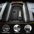 for 2026 Hyundai Palisade Center Console Organizer ONLY for 2026 Palisade Hybrid Calligraphy 7-Seater Armrest Box Secondary Storage Glove Box Accessories (2026 Palisade Lower Console Organizer)