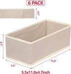 DIOMMELL 6 Pack Foldable Cloth Storage Box Closet Dresser Drawer Organizer Fabric Baskets Bins Containers Divider for Clothes