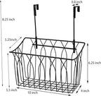 TOPZEA 2 Pack Grid Storage Baskets with Hooks, Metal Hanging Wire Basket Kitchen Over the Cabinet Door Organizer Caddy for Cu