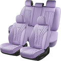 Coverado Car Seat Covers Full Set, 5 Seats Front Seat Cover and Back Seat Covers for Cars, Automotive Seat Covers Leather Wat