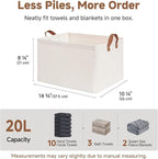 StorageWorks Closet Storage Bins, Storage Baskets for Shelves, Closet Organizers and Storage Bins with Metal Frame, Handles, 