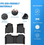 Nilight Floor Mats for Chevy Silverado GMC Sierra 1500 2019-2026 Chevrolet Silverado GMC Sierra 2500HD 3500HD Crew Cab 2020 2021 2022 2023 2024 2025 2026 All Weather Custom Fit Heavy Duty Floor Liners