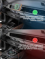 MOKPR for iPhone Magsafe Car Mount Charger, Wireless Car Charger Magnetic Car Phone Holder for Dash Air Vent-LED HandsFree Car Mount Fast Car Charger for iPhone 17/16/15/14/13/12 Carbon Firber
