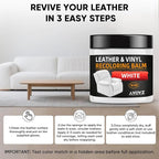 Leather Recoloring Balm - Scratch Repair & Color Restore Kit for Faded Leather, Leather Couch & Car Seats - 10OZ Leather Rest