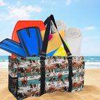 NGIL Extra Large Utility Tote Reusable Grocery Bag Oversized Collapsible for Groceries, Storage, Picnic, Beach (Country Cow-Black)