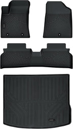 Auxko All Weather Floor Mats Cargo Mat for Hyundai Kona EV 2026 2025 2024 TPE Liners Accessories Guard Odorless Anti-Slip Floor Liners Trunk Liner Black