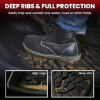 LASFIT Floor Mats for Jeep Renegade 2015-2023 All Weather TPE Custom Fit Car Mats Floor Liners 1st & 2nd Row, Black