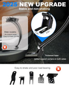 Tablet Holder for Car or Truck Seat Rail Mount Long 19.7" Gooseneck Arm Heavy Duty Car Floor Tablet Stand for iPad Pro 12.9 Air Mini, Samsung Galaxy Tab, iPhone, More 4-13" Phones & Tablets