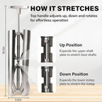 Cast Aluminum Combination Boot Instep & Shaft Stretcher-Sturdy, Durable & Easy to Use; Boot Calf Stretcher Is Suitable for Va