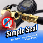 Chuck Mates Premium 1/4" NPT Quick-Connect Tire Inflator Chuck with SimpleSeal - Closed-Type (1 Pack)