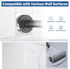 Metal Shower Rod Holders, Adhesive Shower Curtain Rod Holder for Wall- No Drilling or Screw Mount, 2 Pack Heavy Duty Shower R