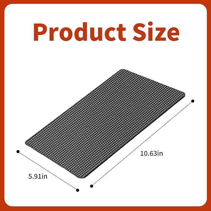 2 Pcs Car Dashboard Non Slip Mat,10.61" X 5.91" Dashboard Cell Phone Pad High-Temp Resistant & Washable Anti-Slip Dash Pad Su
