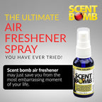 Scent Bomb Air Freshener Spray, Long-Lasting Odor Eliminator - Effective Deodorizer for Home & Car, Fresh Room Spray for Kitc