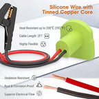 Jumper Cables for Car with Adapter Compatible with Ryobi 18V ONE+ Batteries, Silicone Wire 8AWG 2FT Alligator Clips Automotive Jump Starter Jumper Cables for Jump Starting Car or Tool Batteries