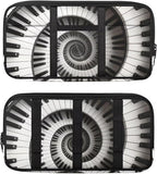 Piano Keyboard Car Sun Visor Storage Bag, Car Accessories with Zipper Visor Storage Pouch Tactical Panel Adjustable Straps for SUV Truck