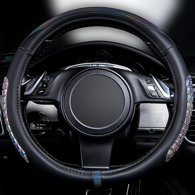 Flying Banner car Steering Wheel Cover Gel Massage Velvet Cool Warm Universal Size 15 inches SUV Truck Anti Slip Odorless Sum