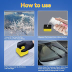 Windshield Cleaner Oll Film Remover & Rain Repellent for Car- Abrasive Glass Cleaner Remove- Oily Stains & Remains of Other C