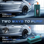 180psi Tire Inflator Portable Air Compressor,26000mah Air Pump For Car Tires,5x Fast Bicycle Pump With Digital Lcd Pressure Gauge/Led Light/Power Bank, Bike, Motorcycle(Blue）