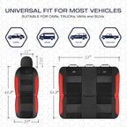 Skechers Aircooled & Memory Foam Seat Covers,Premium Leather with EVA Mesh Car Seat Covers,Seat Cover Full Sets,Airbag Compat