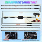 Nilight 4Pcs Car Underglow Neon Accent Strip Lights 252 LEDs RGB 8 Color Sound Active Function Music Mode with Wireless Remote Control Underbody Light Strips for Cars Van SUV Truck