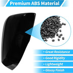 Motoforti Right Side Wing Mirror Cover for Toyota RAV4 2019-2025, Car Rear View Mirror Cover Cap No.87915-42160, Car Exterior Door Side Rearview Mirror Cap Mirror Housing, Glossy Black