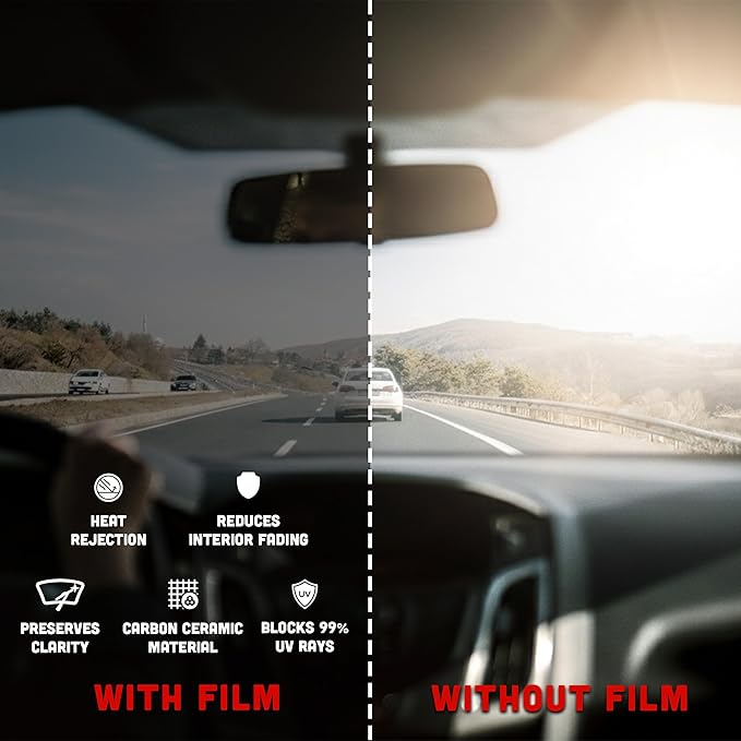 United Max Nano Carbon Car Window Tint Film – 2PLY 35% VLT Series Automotive Tint with UV Protection & Infrared Rejection, Heat & Glare Blocking, Color Stable Adhesive Film Roll, 40 Inch x 100 Feet