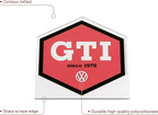 BRISA VW Collection - Volkswagen Polycarbonate Ice Scraper Windshield Scraper Snow Remover Winter Car Accessory in GTI Design (Hexagon/Red)