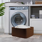 COMFY-HOMI 3 pcs Large Storage Baskets for Shelves, Laundry Basket, Woven Rope Basket, Closet Organizer Bins for Clothes Blan