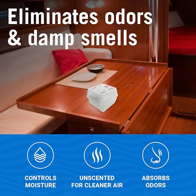 Refillable Moisture Absorber Bucket with Dehumidifier Refill Pack Moisture Absorbers for Closet Storage, Controls Water,