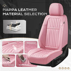 Coverado Car Seat Covers Full Set, Seat Covers for Cars, Car Seat Cover, Car Seat Protector, Leather Car Seat Cushion, Waterp