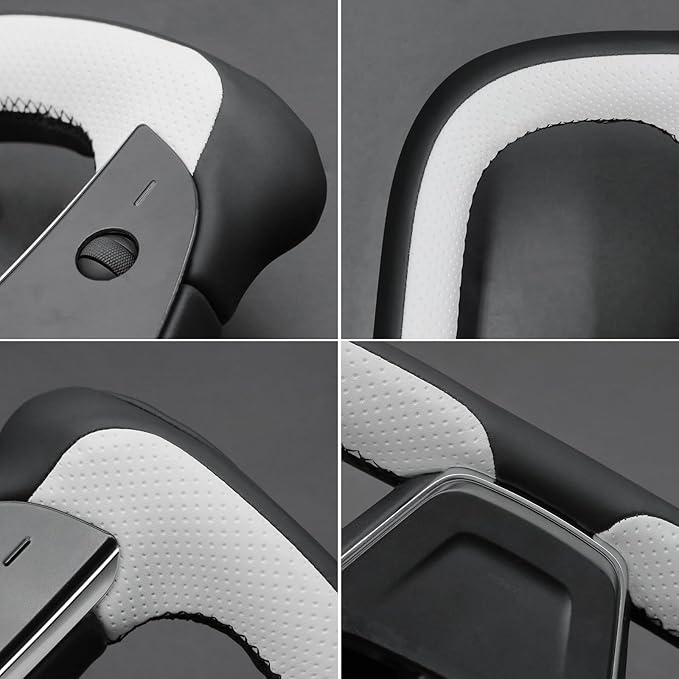 MEWANT Hand Stitched Tesla Model S Yoke Steering Wheel Cover Wrap for Tesla Model S 2021-2023 / Model X 2021-2023 Tesla Yoke Steering Wheel Accessories