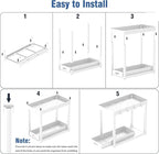 2 Pack Pull-Out Storage Organizers, Under Sink Organizer and Storage for Bathroom & Kitchen,Multi-Purpose Under Cabinet Organ
