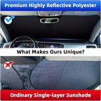 Side Window Sunshades for Volkswagen VW Atlas 2018-2025, Custom Fit for VW Atlas Front Window Sunshade, Foldable Car Sun Shield with Steering Wheel Cover, UV & Heat Protection to Keep Vehicle Cool