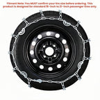 Super Grip V-Bar Ice & Snow Chains 2 Pack for Cars & SUVs - 16" to 21" Tire Anti-Slip Ice & Snow Traction, Easy Installation 
