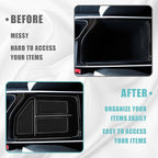 BestEvMod Center Console Organizer Compatible with 2025 2022-2024 Kia EV6 Accessories Tray Interior Accessories Armrest Storage Box ABS Material with PVC Trim (Middle Organizer)
