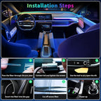 Interior Car LED Strip Lights, with APP Control, 5-in-1 RGB Ambient Lighting Kit, 236in Fiber Optic Glow, 16 Million Colors, Music Sync, Night Driving, Party Ambiance & Gift for Car Lovers