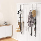 HapiRm Over Door Hat Rack - 4 Packs Metal Hanging Hat Organizer with 16 Hooks Design, Baseball Cap Hanger Organizer Storage H