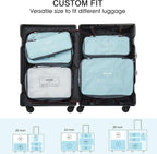 G4Free 6 Set Compression Packing Cubes, 3 sizes Travel Packing Organizers for Suitcases, Expandable Luggage Suitcase Storage 