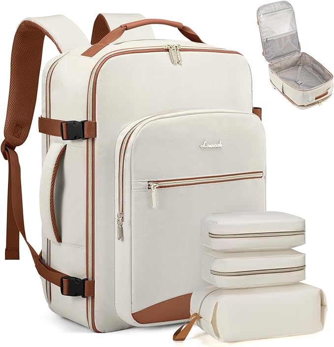 LOVEVOOK Travel Backpack for Women & Men 50L,Airline Approved Carry On Backpack Travel Essentials,TSA Carry on Luggage,Waterp