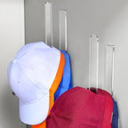 Yosoo Health Gear Acrylic Hat Organizer Wall Mounted Hat Hook, 4Pcs Self Adhesive Organize Hook for Bedrooms Living Room, Eas