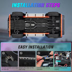 Nilight 4Pcs Aluminum Underglow Neon Accent Strip Lights 396 LEDs RGB Door Assist Multi Color DIY Sound Active Function Music Mode with APP and Remote Control Underbody Light Strips for Car Truck RV