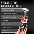 Adam's Polishes Tire & Rubber Cleaner (Gallon) - Removes Discoloration From Tires Quickly - Works Great on Tires, Plastic Tri