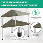 Weenson Bathroom Counter Organizer Corner Shelf - 2 Tier Bathroom Organization Bamboo Bathroom Sink Shelf Kitchen Countertop 