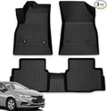 All Weather Floor Mats for 2016-2019 Chevy Cruze (No Fit 2016 Cruze Limited), Chevy Cruze Floor Mats, 1st and 2nd Maximum Coverage, 3D Waterproof TPE Rubber Protector Car Mats Full Set Liners