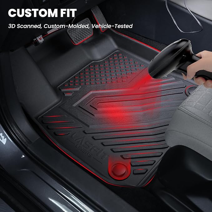 LASFIT Floor Mats & Cargo Mat for Kia Sportage PHEV 2025 2024 2023 (Fit with Subwoofer, Not Fit Gas/Hybrid), All Weather TPE Mats Custom Fit Floor Liners & Trunk Mat for Kia Sportage 2023-2025