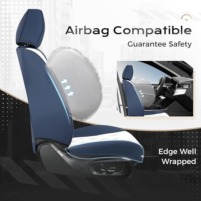 Coverado Car Seat Covers, Front Covers for Cars, Car Seat Cover Front Seats, Automotive Seat Cover, Waterproof, Leather Car S