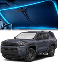 Windshield Sun Shade for Toyota 4Runner 2010-2024 2025 2026 – Custom Fit Sun Shield with Mirror Cut‑Out, Blocks Heat & UV, Foldable with Storage Pouch - Toyota 4Runner Windshield Sunshade