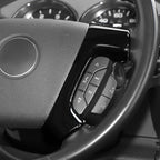 Linskip Steering Wheel Trim Covers Compatible with Avalanche/Suburban/Tahoe/Traverse/Silverado 1500 2500HD 3500HD & Yukon/Sierra & Cadillac Escalade 2007-2013 Black Interior Accessories