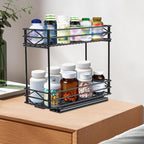 Pull Out Medicine Organizer,Slide Out Storage Drawers,Spice Rack Organizer for Cabinet,Pill Bottle Storage for Holding Vitami