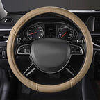 Car Pass Classical Leather Automotive Universal Steering Wheel Covers,Universal Fit for Suvs,Trucks,Sedans,Cars,Vans,14.5-15i